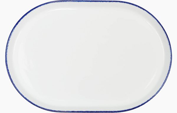 Platter 34X23cm Coral Blue