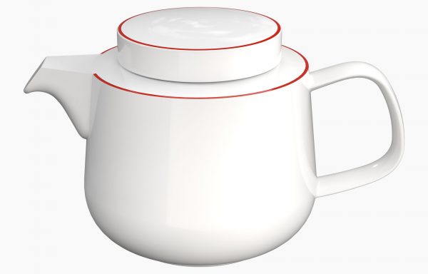 Nordika Red Rim Tea Pot 1100ml